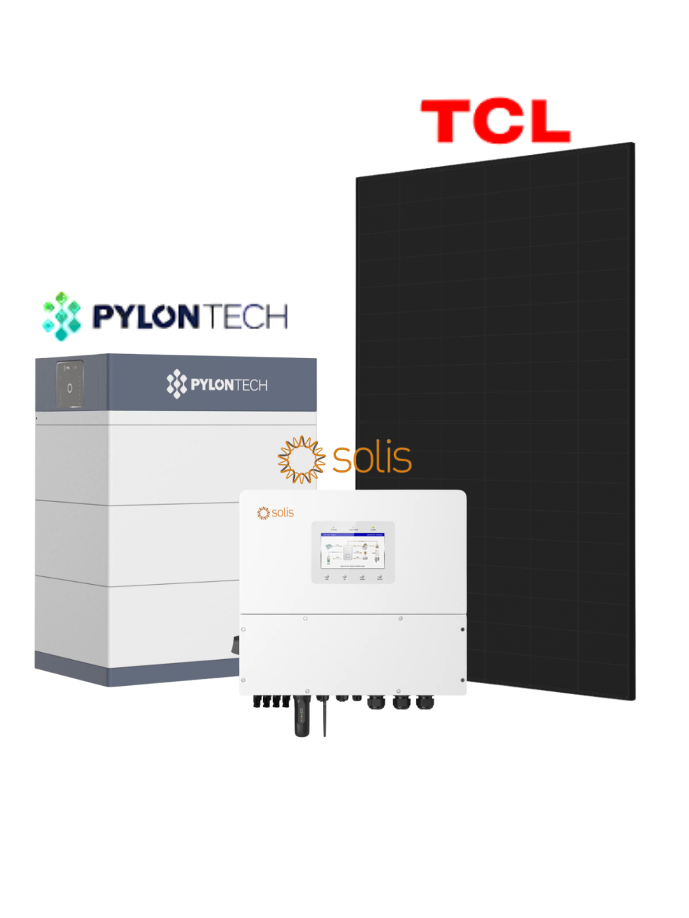 20,24 kW saulės elektinė su hibridiniu inverteriu ir Pylontech kaupikliu