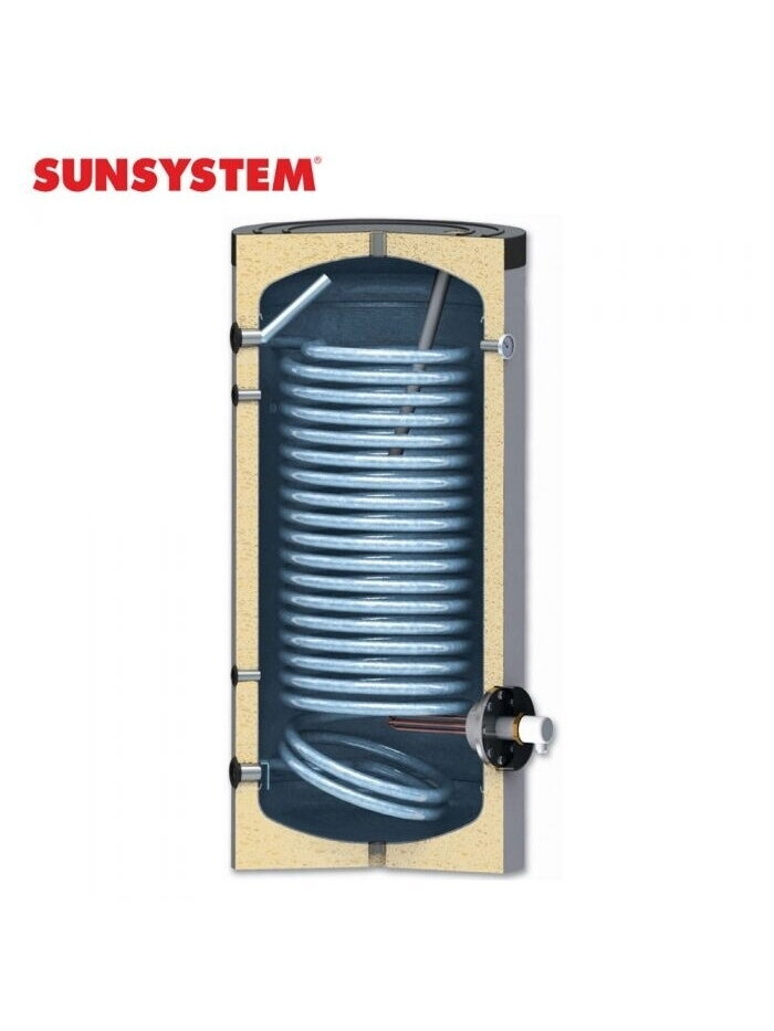 200 l Sunsystem emaliuotas vandens šildytuvas (boileris) šilumos siurbliams SWPN 200