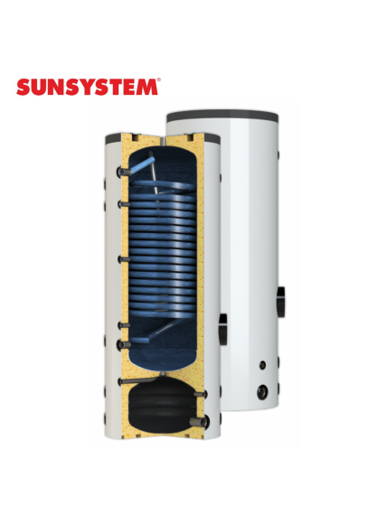 250 l + 60 l Sunsystem emaliuotas vandens šildytuvas (boileris) SWPH 250/60 250 l + 60 l Sunsystem emaliuotas vandens šildytuvas (boileris) SWPH 250/60