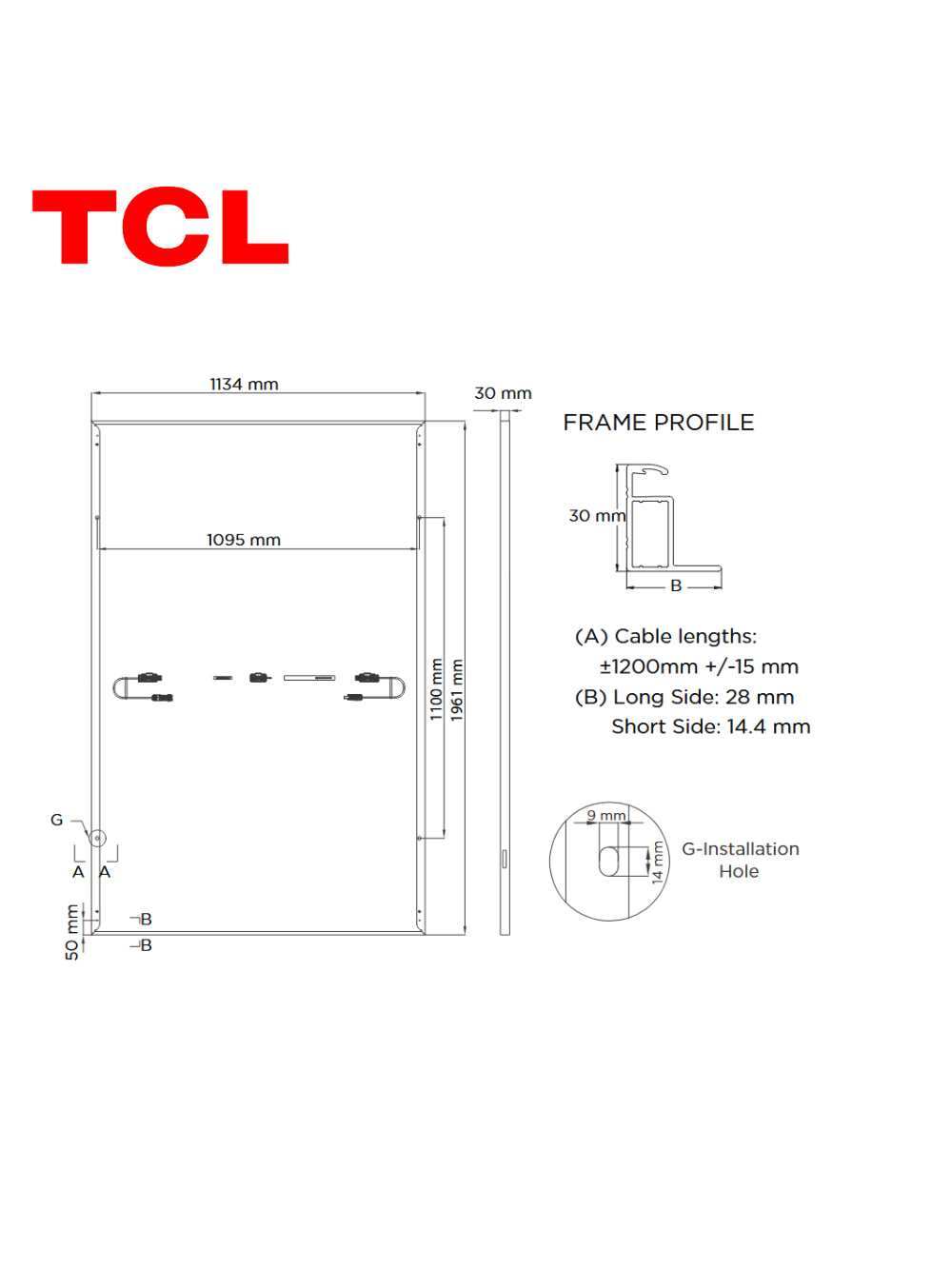505 W TCL monokristaliniai saulės moduliai stiklas-stiklas 1