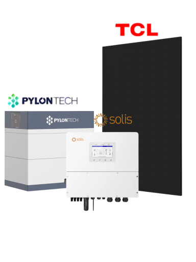 5,06 kW saulės elektriė su hibridiniu 15 kW  inverteriu ir 10.24 kWh Pylontech kaupikliu