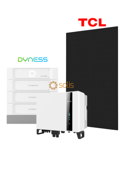 5,06 kW saulės elektinė su hibridiniu inverteriu ir Dyness Stack 100 kaupikliu